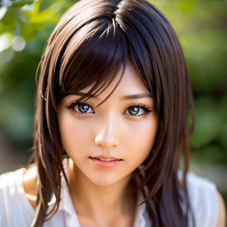 Close-up portrait of a woman sitting on a rock near a body of water, Yoshitomo Nara, Young and skinny gravure idol, Young and cute gravure idol, Young Gravure Idol, realistic Young Gravure Idol, Slim girl model photo, Japanese Model, Real life anime girls, Young Sensual Gravure Idol, Chiho