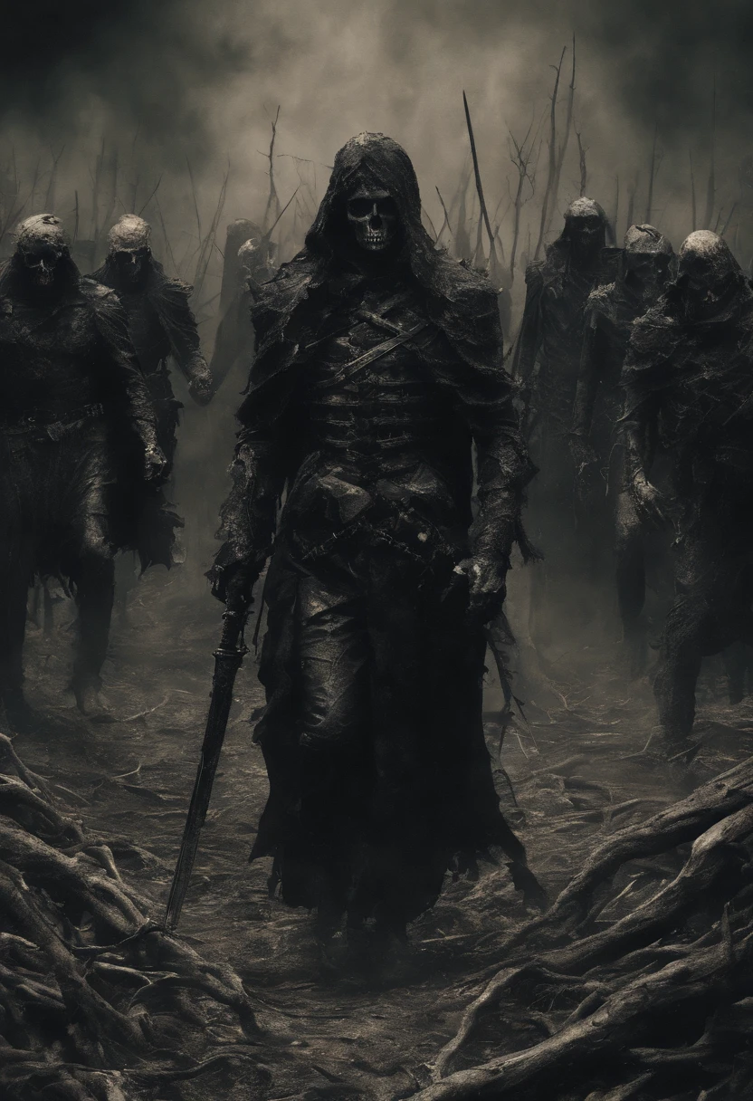 The dark army walks the burning earth