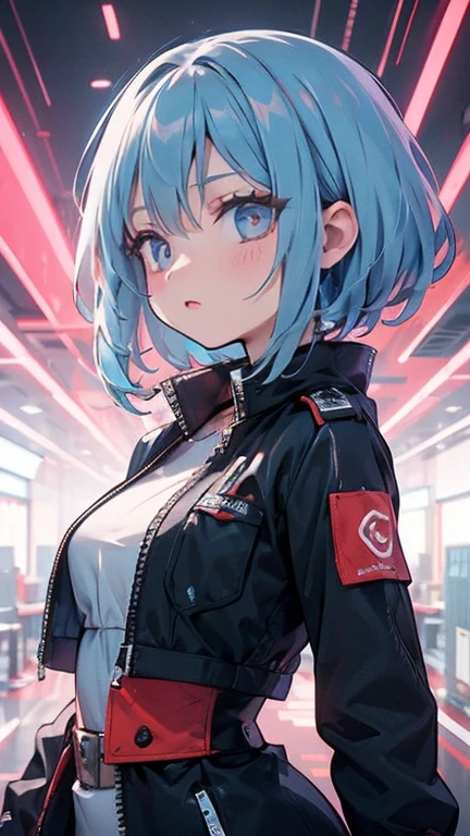 olhos brilhantes, cabelo brilhante colorido, wearing science fiction jacket, estilo anime, alto detalhe, Futurism, luz brilhante, Ultra HD, retina, obra de arte, preciso, Anatomicamente Correto, pele texturizada, super detalhe, alto detalhes, alta qualidade, premiado, melhor qualidade, high resolution