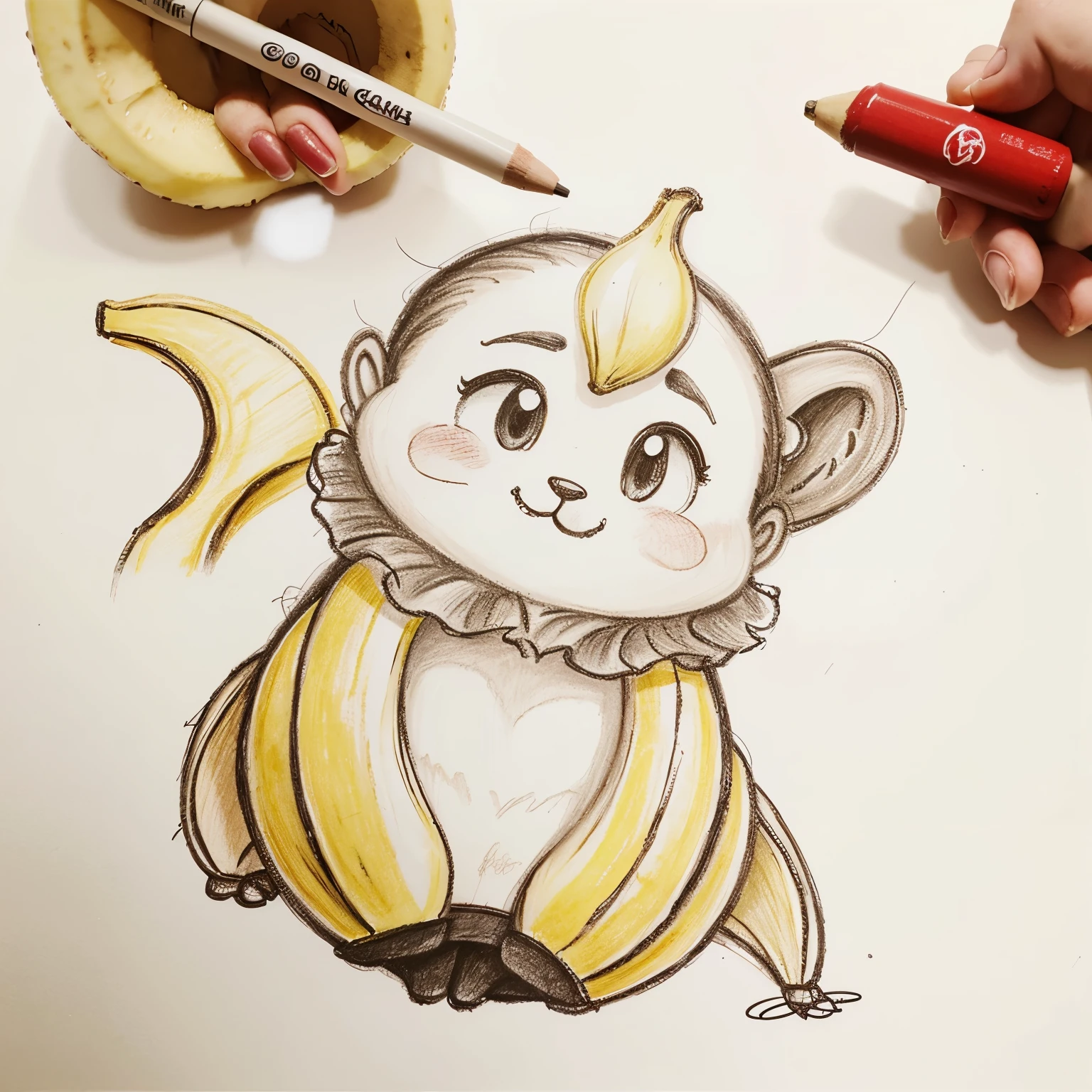 Cute Banana blossom drawing
