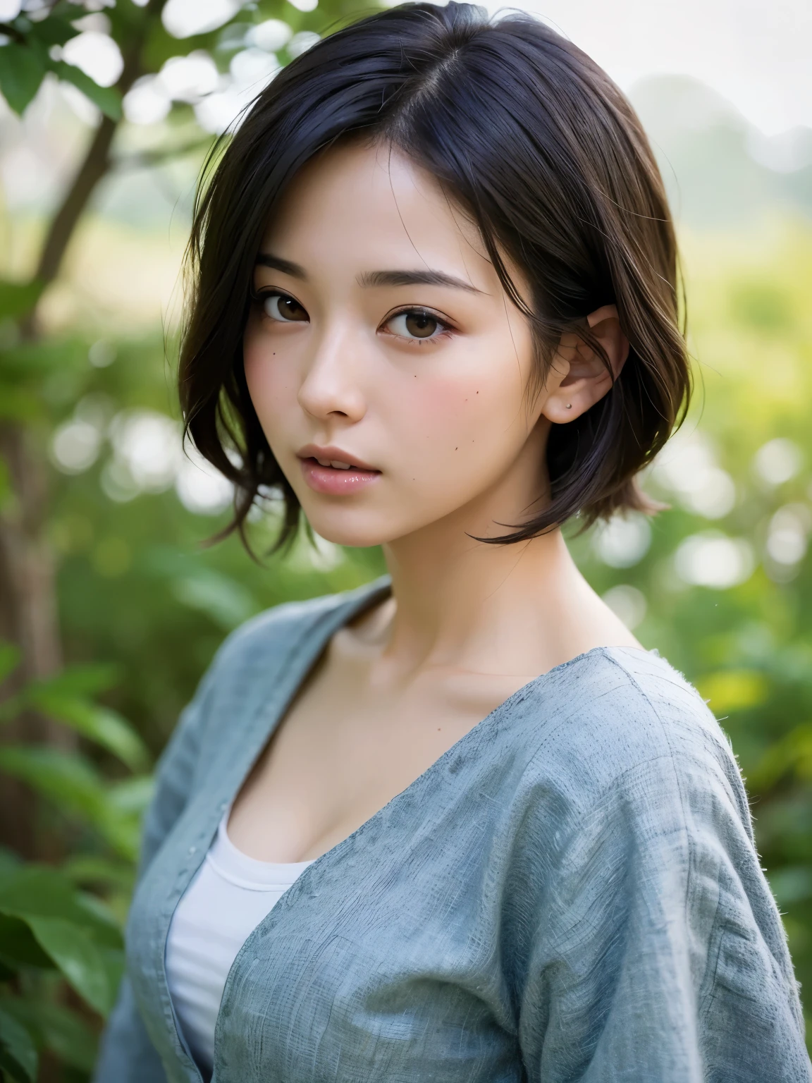 ((highest quality)), ((masterpiece)), (Get used to it), Perfect Face, Realistic skin texture, Full Body Shot、Detailed face、 Fine and beautiful eyes, Random hairstyles for short hair and up hair、、1 Japanese female,Beautiful Face, MEGUMI's face、Sweaty:2.0,Wet Skin:2.0、Wet Hair:2.0,Mouth half open、blush:2.0、Expressions of ecstasy