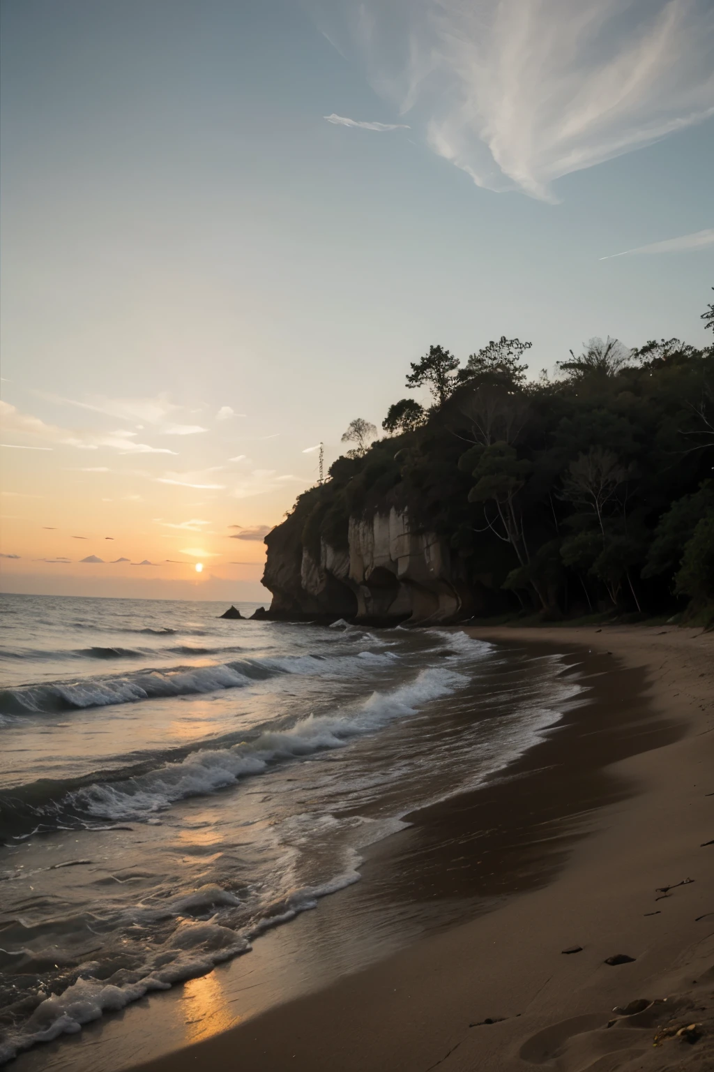 por do sol entre montanhas
