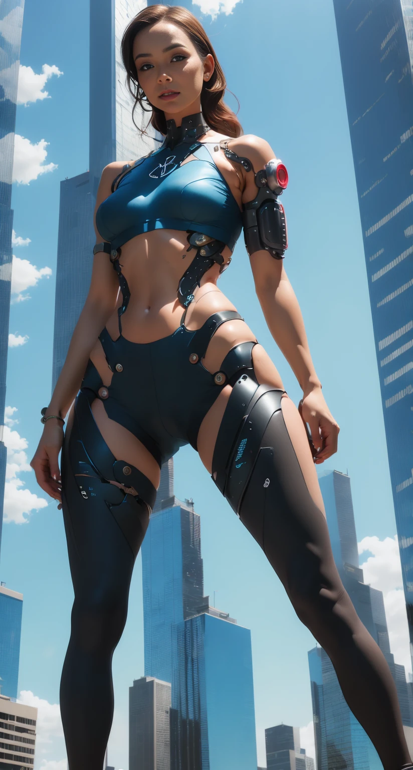 office in a skyscraper in a big city, A female cyborg adopts various poses to show off her personality, lying down, dancing, jumping, shooting, crying, masturbating, high quality, Absurd, Masterpiece, Beautiful, complex parts, 1/2 body crops, slender body, Beautiful figure, Magnificent Anatomy, (complex parts:1.12), HDR, (complex parts, hyper detail:1.15), (natural skin textures, Hyperrealistic, soft light, Spicy:1.2)