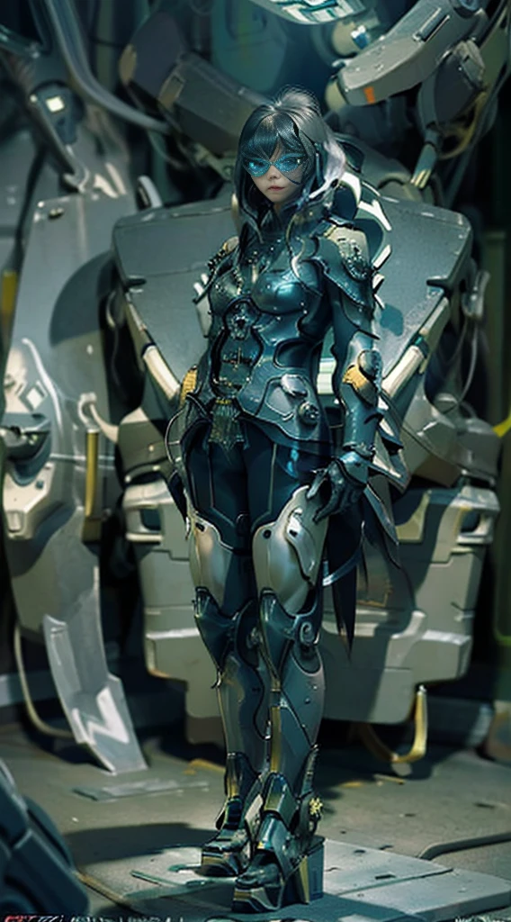 Boutique,best quality,Gold jewelry,(slip out feet),Fairy skin,(Fidelity :1.2),Standing,Super Detailed,realistic,High quality,Movie Light,Ray tracking,Ultra HD,Upper body Girl in shorts and jacket standing next to giant robot, Guweiz style artwork, CyberPunk mech, Trends on CGSTATION, Guweiz, Russell Dongjun Lu, digital cyberpunk anime art, Ross Tran 8 K, Guweiz on ArtStation Pixiv, Girl in mecha network armor