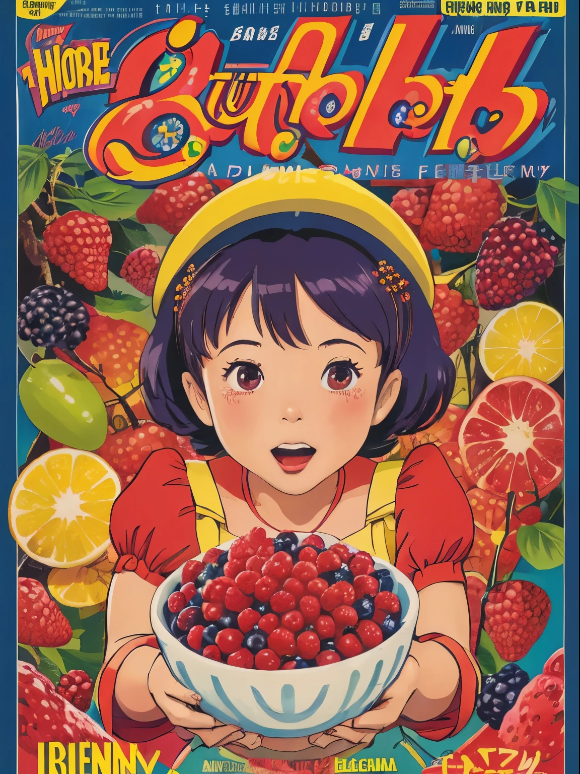 magazine cover POSTER ART, Berry Burst Bonanza with the word title Berry Burst Bonanza