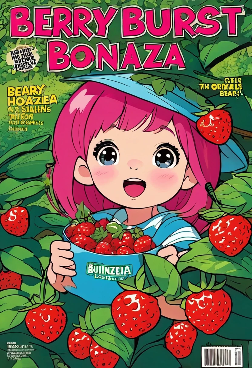 magazine cover POSTER ART, Berry Burst Bonanza with the word title Berry Burst Bonanza