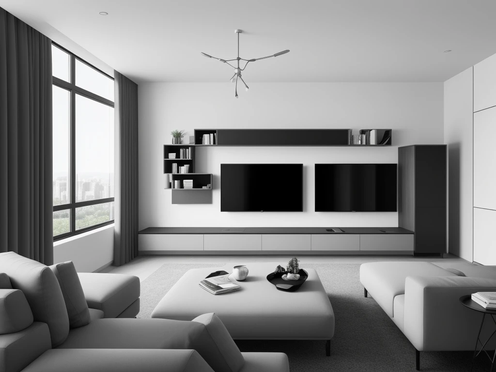 UHD, high details, super detail, high quality, 1080P, HD,
Minimalist style, Living room,