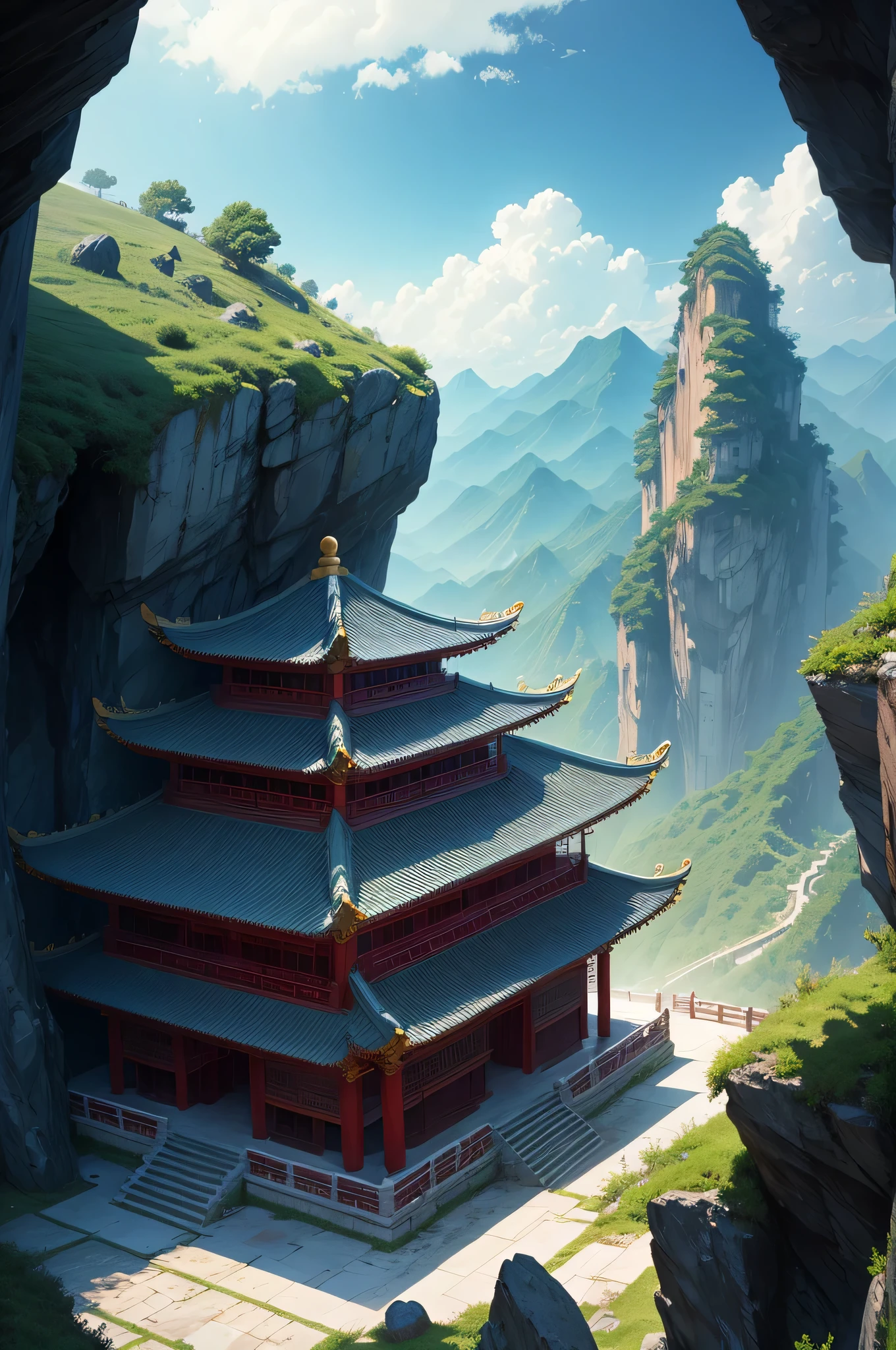 Heavenly depths, china, Chinese manga, backgrounds from Chinese manga, background, stock.