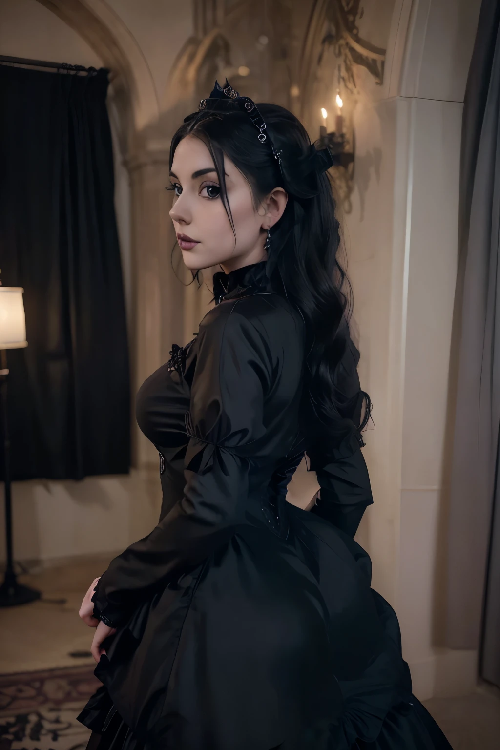 arafed woman in a black dress posing for a picture, digital art inspired by Edo Murtić, reddit, gothic art, amouranth, goth girl, goth, angelawhite, better known as amouranth, webcam, shot on webcam, profile pic, dark goth queen, very beautiful goth top model, young beautiful amouranth, goth woman