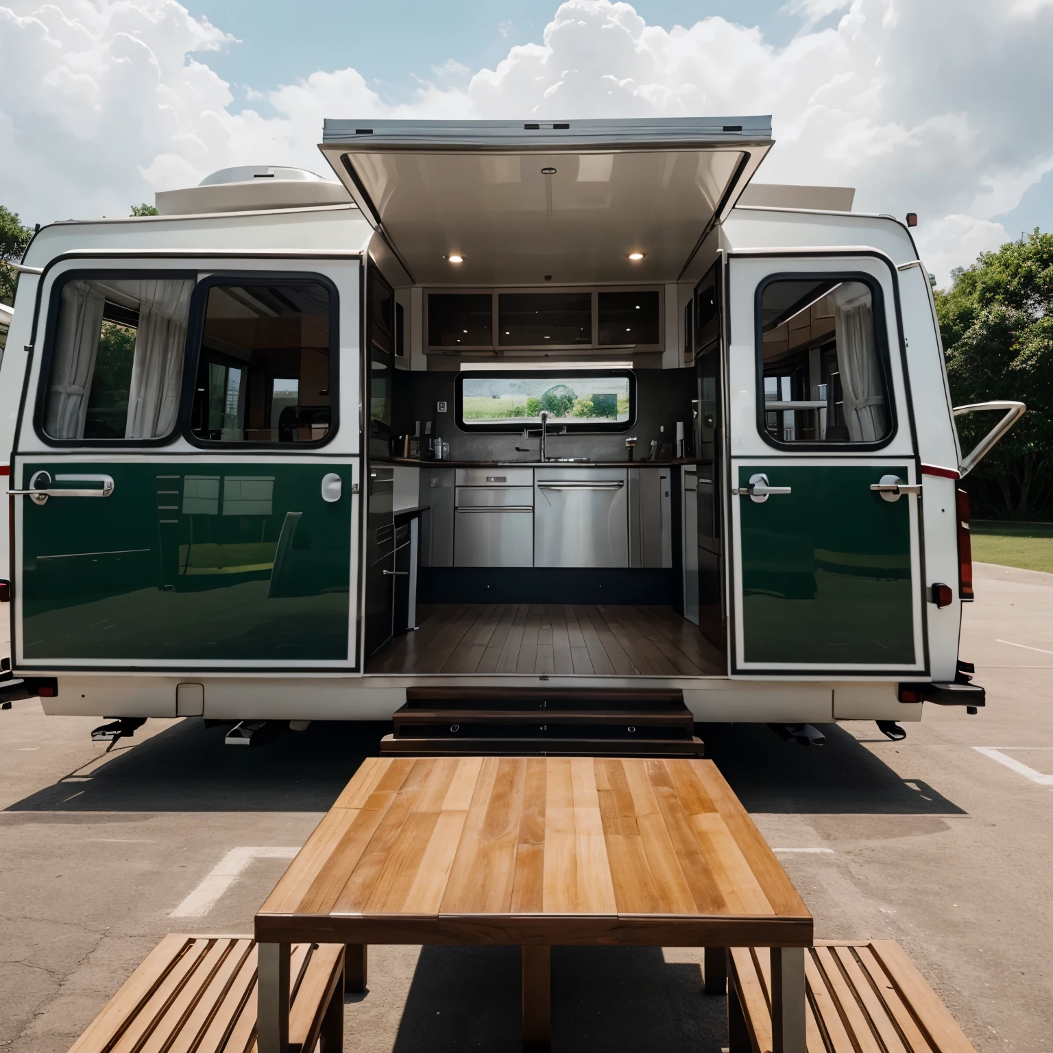 I want them to create a caravan but for it to be a luxury brand cafeteria