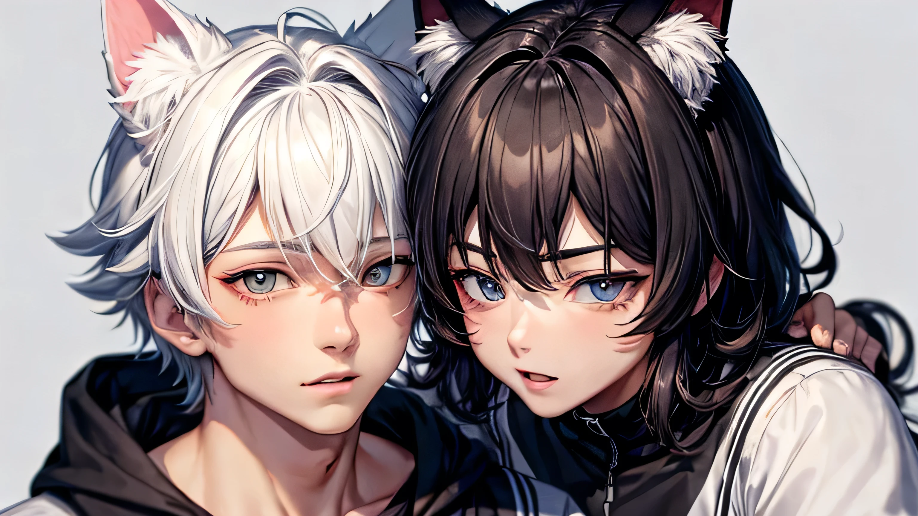 Cat ear boy 15歳Boy Boy male Cat ear boy high resolution 4K High quality and detailed facial expressions High quality and detailed eyes High quality and detailed hair