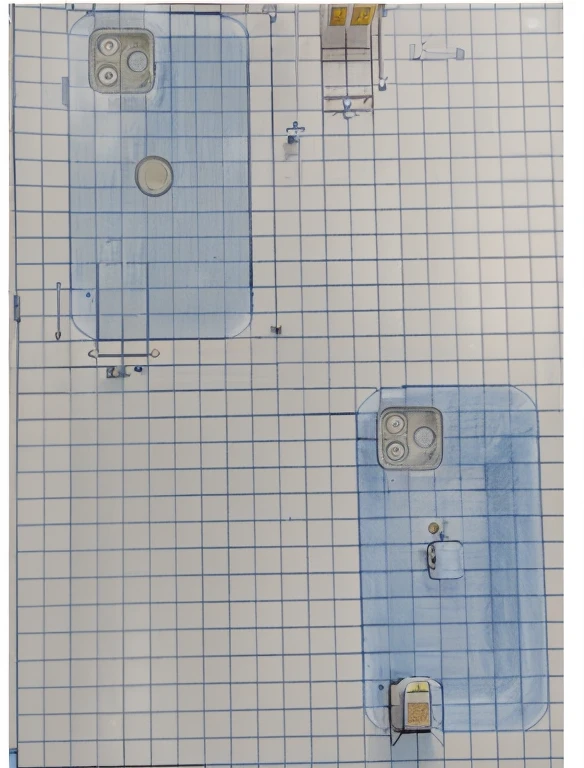 a drawing of a bathroom with a sink and toilet, iPhone 12, apple design, esquemas de planos, Front spelling, Technological pattern, vistas frontales completas, 2 d overhead view, Proporciones desactivadas, iPhone 12 camera, iPhone 1 3, iPhone 13, 256x256, 2 5 6 x 2 5 6