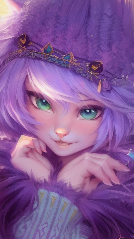 A beautiful and detailed (sweet portrait) von ((Krystal)), Sternenfuchs Krystal, Schlank, liebenswert, green eyes, medium breasts, (((Lange blaue Haare 1.3))), Dekollete, Grinsen, hoch schauen,, anthro, Pelzig, Hochgeladen E621, detailed flauschige fur, (von Fluff-Kevlar, Bayard Wu, personalami, Pino Daeni), detailliertes Gesicht, (flauschige), 1 girl, Allein, auf einem bett liegend, alltagskleidung, heller pullover 1.3, schwarze hose, fernsehen