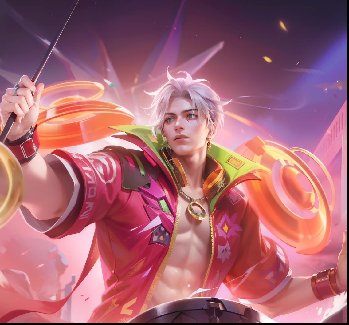 Attractive profile picture, masterpiece, ultra-precise rendering, beautiful and cool man, trustworthy, dependable man, savior of the world, simple design, most beautiful image, 4K, light green eyes, the color of the clothes is the same as the original,