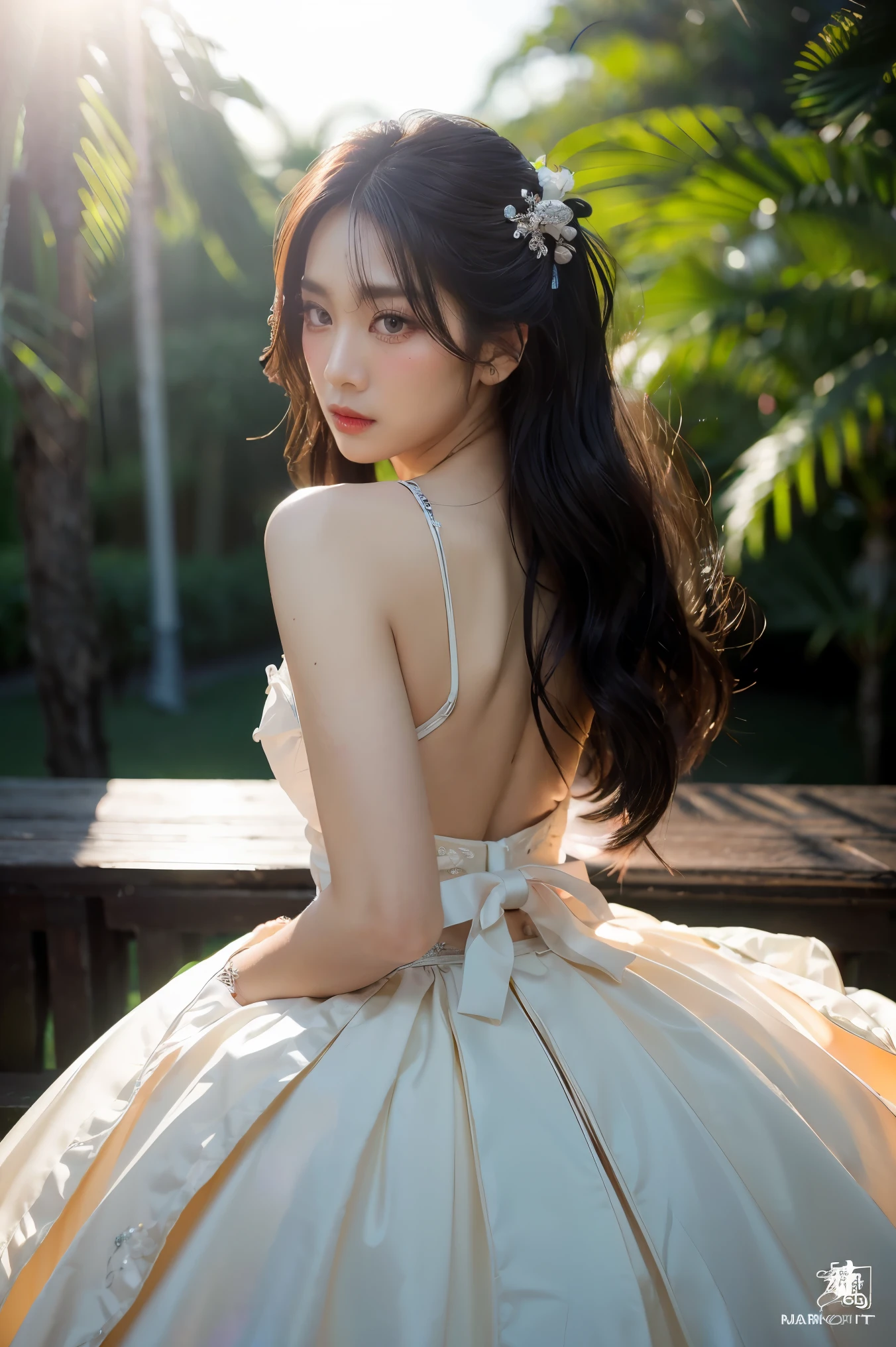 (highest image quality), (masterpiece), (vibrant, photography realistic, Realistic, Dramatic, Dark, Sharp focus, 8K), beautiful, Highly detailed face and skin texture, sexy wedding dress, ethereal beauty, mature asian woman,black long hair, make up, nsfw ,Close up shot, ((backlight)), holding sword, samurai wedding