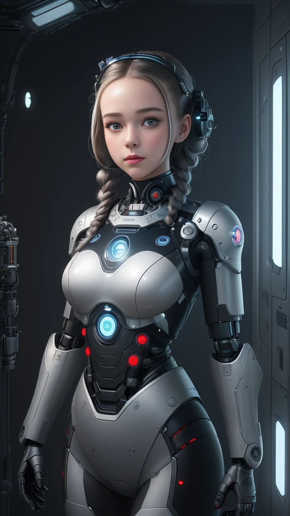 (Masterpiece, Best Quality, Extra Detail, Illustration, Body Based Rendering, Official Art, Very Detailed 8k Unity CG Wallpaper)
American science fiction background
1 girl, atomic heart, robot, robot, cyborg, mirror, (no face), single, white star on forehead, braid,
lora:atomicHeartRobotMaid.