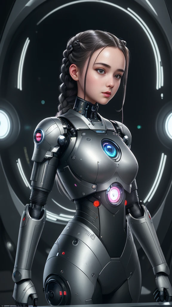 (Masterpiece, Best Quality, Extra Detail, Illustration, Body Based Rendering, Official Art, Very Detailed 8k Unity CG Wallpaper)
American science fiction background
1 girl, atomic heart, robot, robot, cyborg, mirror, (no face), single, white star on forehead, braid,
lora:atomicHeartRobotMaid.