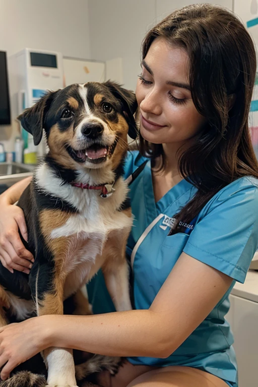 CRIE PARA MIM DUAS IMAGENS DE DOIS PETS NO VETERINARIO