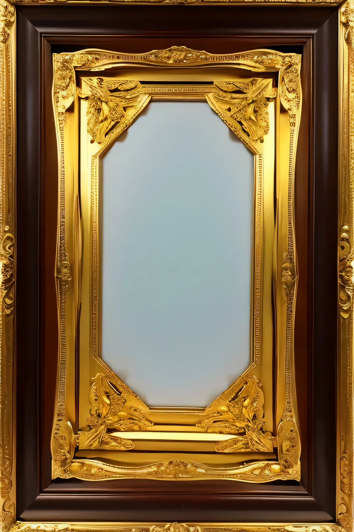 I would like the frames to be made stylish and gold for the edges of the images.