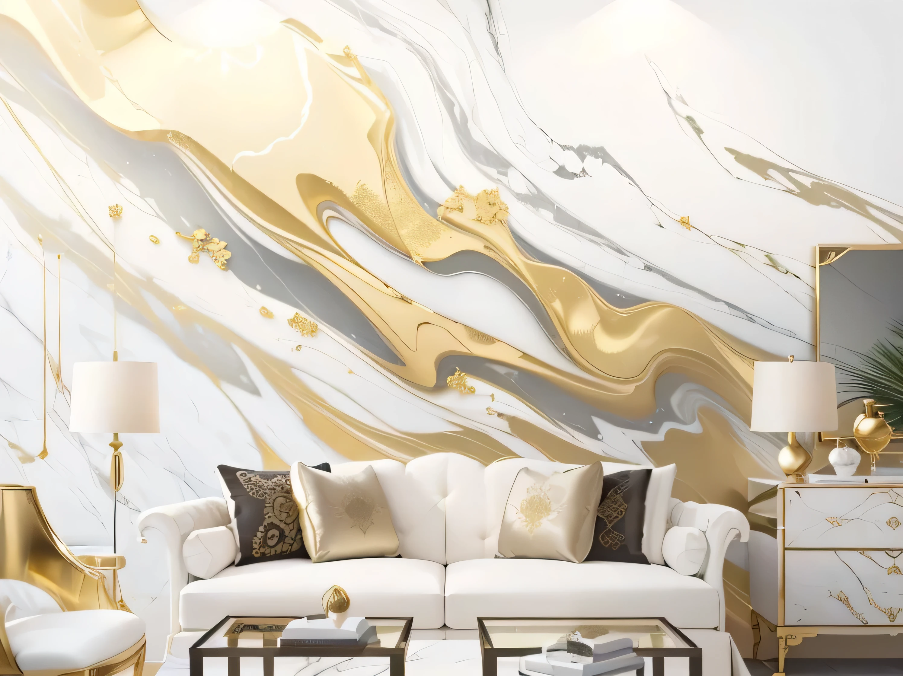 Alafi wall with large marble pattern in the living room, 4K/8, Marble and light gold, 4K/8k, 4K / Eight thousand, mural, artistic 4K, 4K, 4K, Marble effect, marble and gold, 4K ), 4K), heavenly marble, Ethereal gold and silver tones