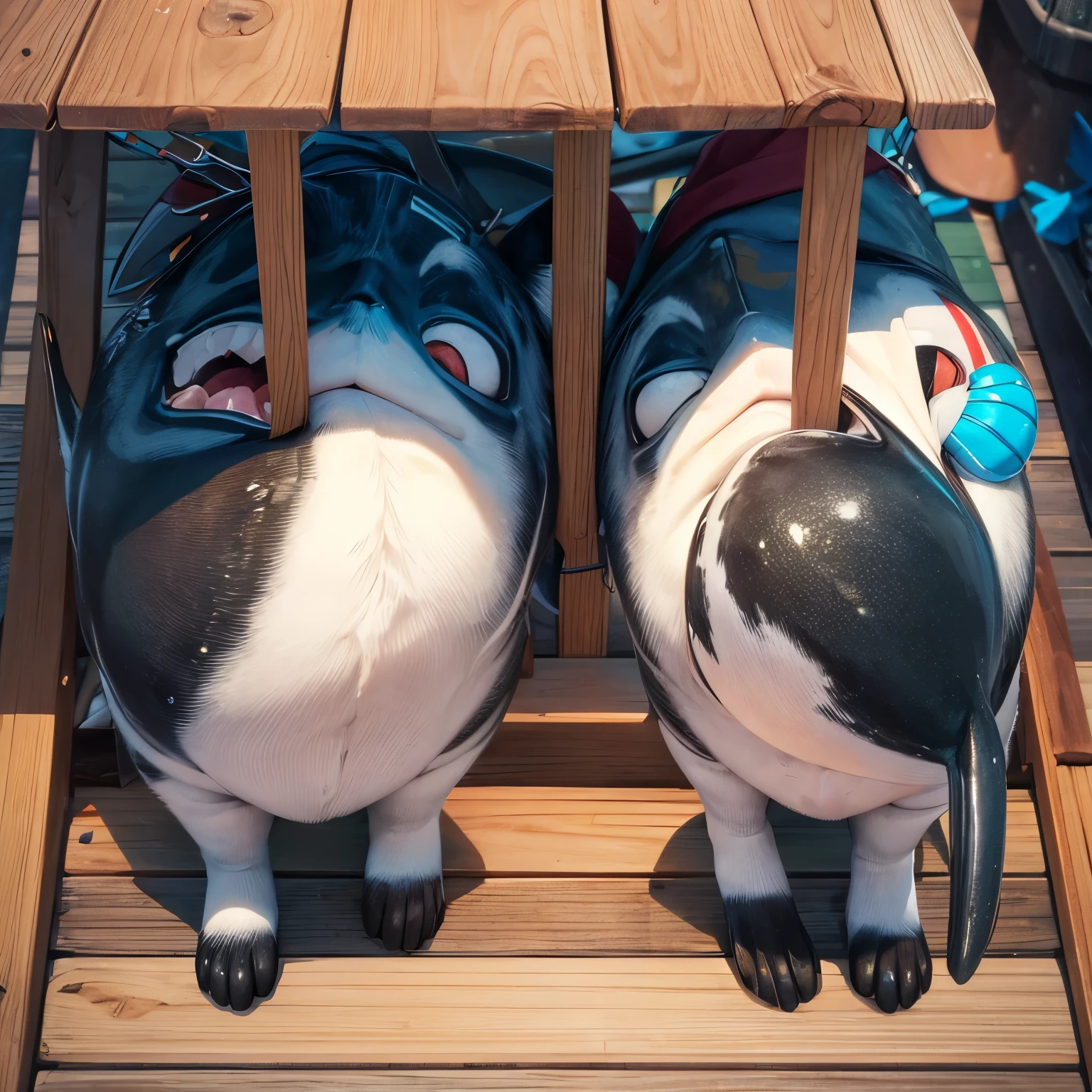 It represents two tuna harassing another tuna because they do not want to give the password to their cell phone.