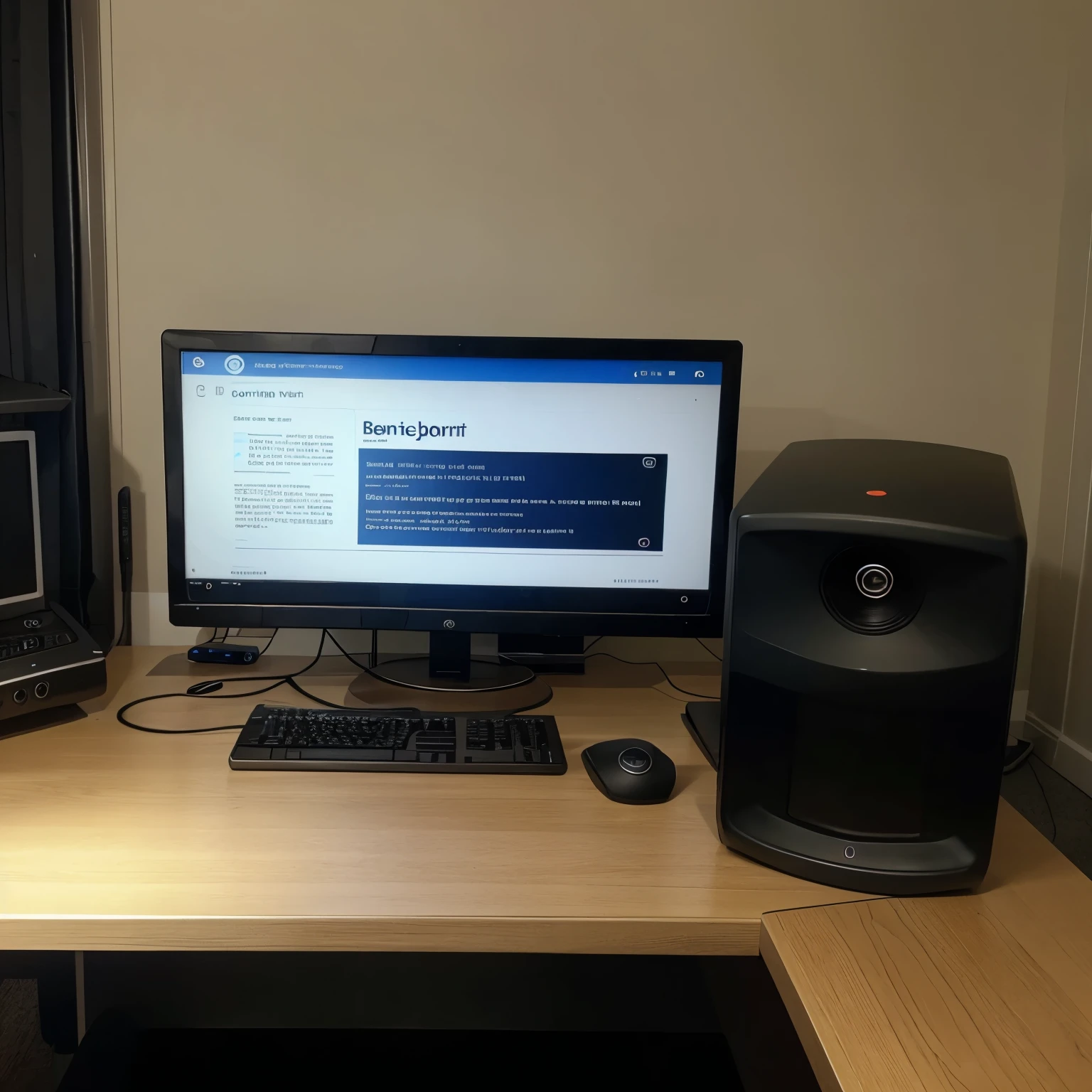 A chair and a monitor and the perspective behind the monitor