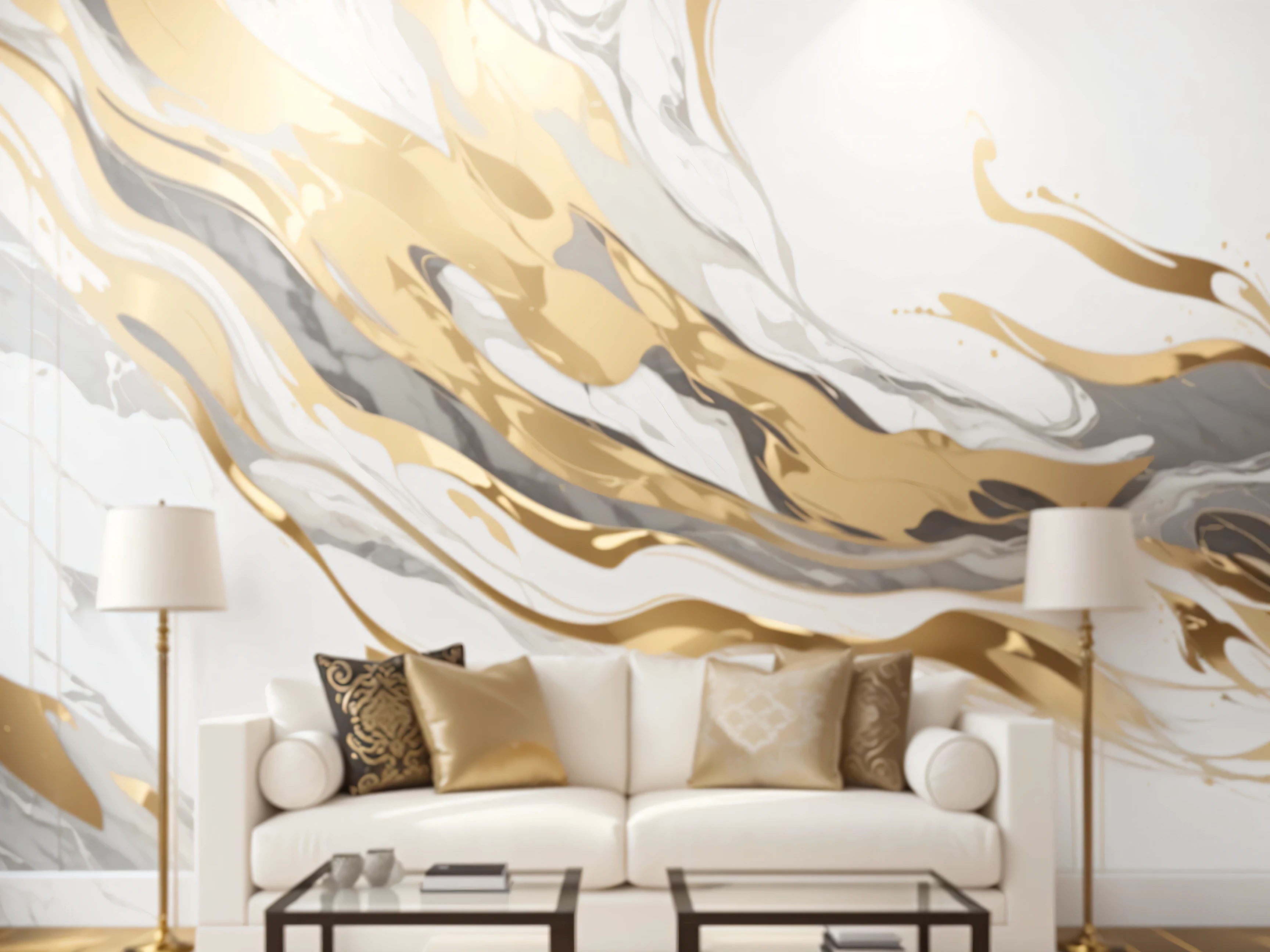 Alafi wall with large marble pattern in the living room, 4K/8, Marble and light gold, 4K/8k, 4K / Eight thousand, mural, artistic 4K, 4K, 4K, Marble effect, marble and gold, 4K ), 4K), heavenly marble, Ethereal gold and silver tones