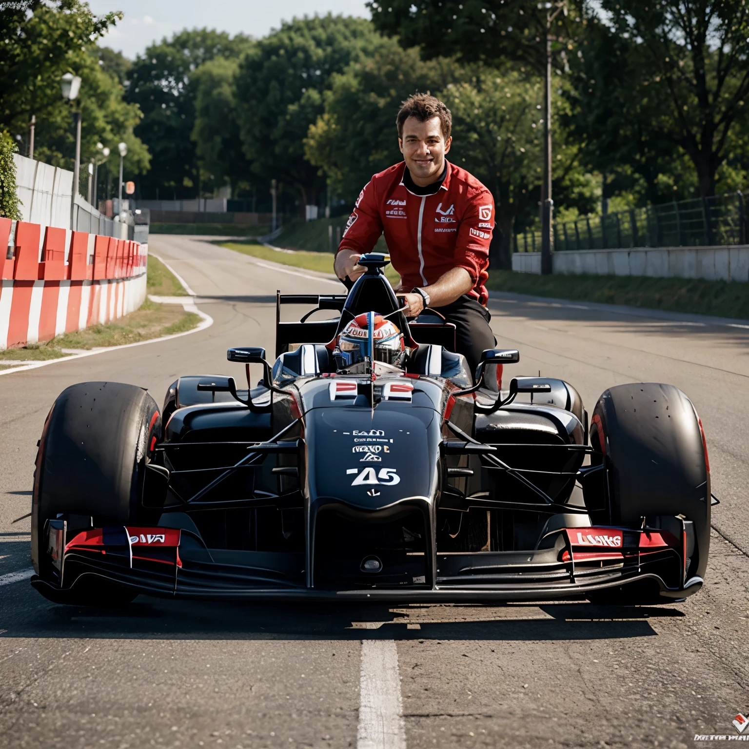 Monsieur patate dans une formule 1
