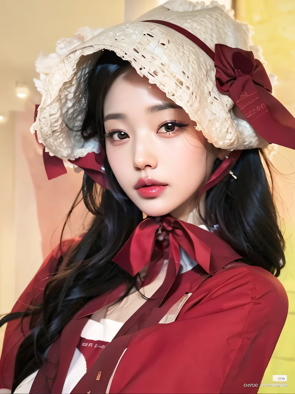 best best quality, master masterpiece, Super high resolution, (PhotoRealistic:1.4), RAW photo of, 1 Girl, an earring, jewellery, 1 Girl, BLACK HAIR, looking at the viewers, coffee shop,photorealestic,gigantic ,Undergarment