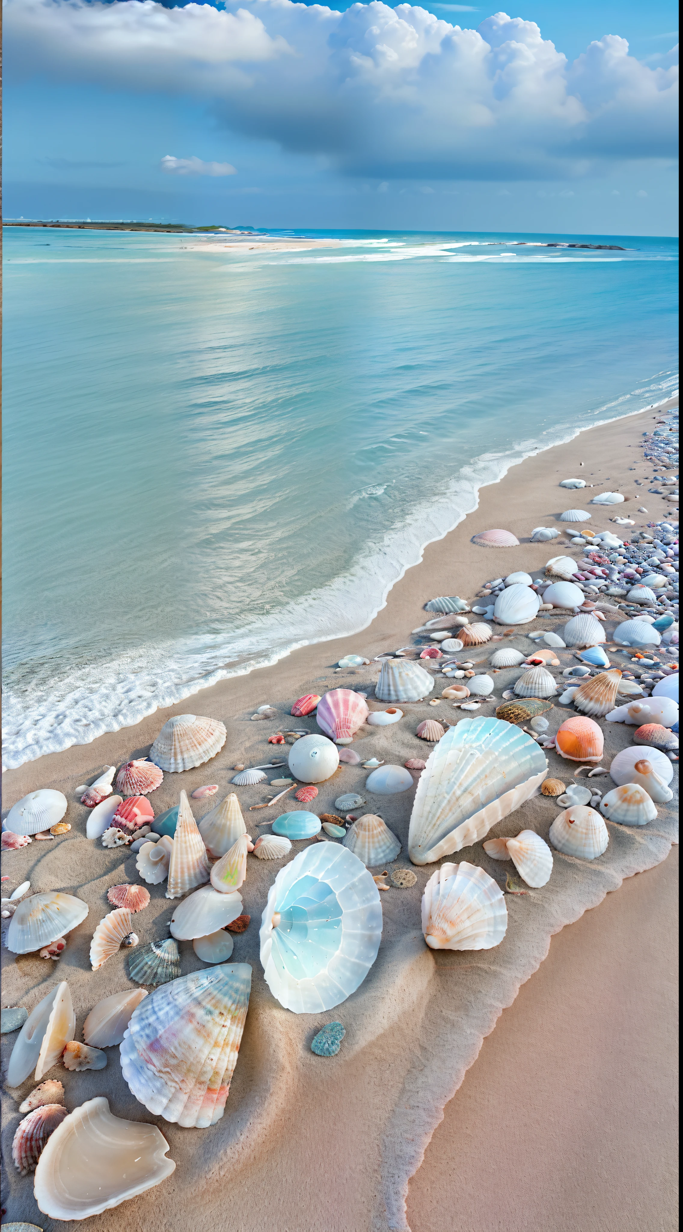 Photograph the beach and its shells from a distance,Grande despedida,muito limpo,Realista,breath-taking beautiful beach, magical beach,The shells on the beach are like crystals, linda praia, Vidro marinho, breathtaking colors, mar cristalino, Beira-Mar, lindo papel de parede, areia e mar, Cores lindas, rosa branco turquesa, Amazing wallpapers, mar de perfeito, com lindas cores, beautiful seascapes, natureza bela, cores serenas