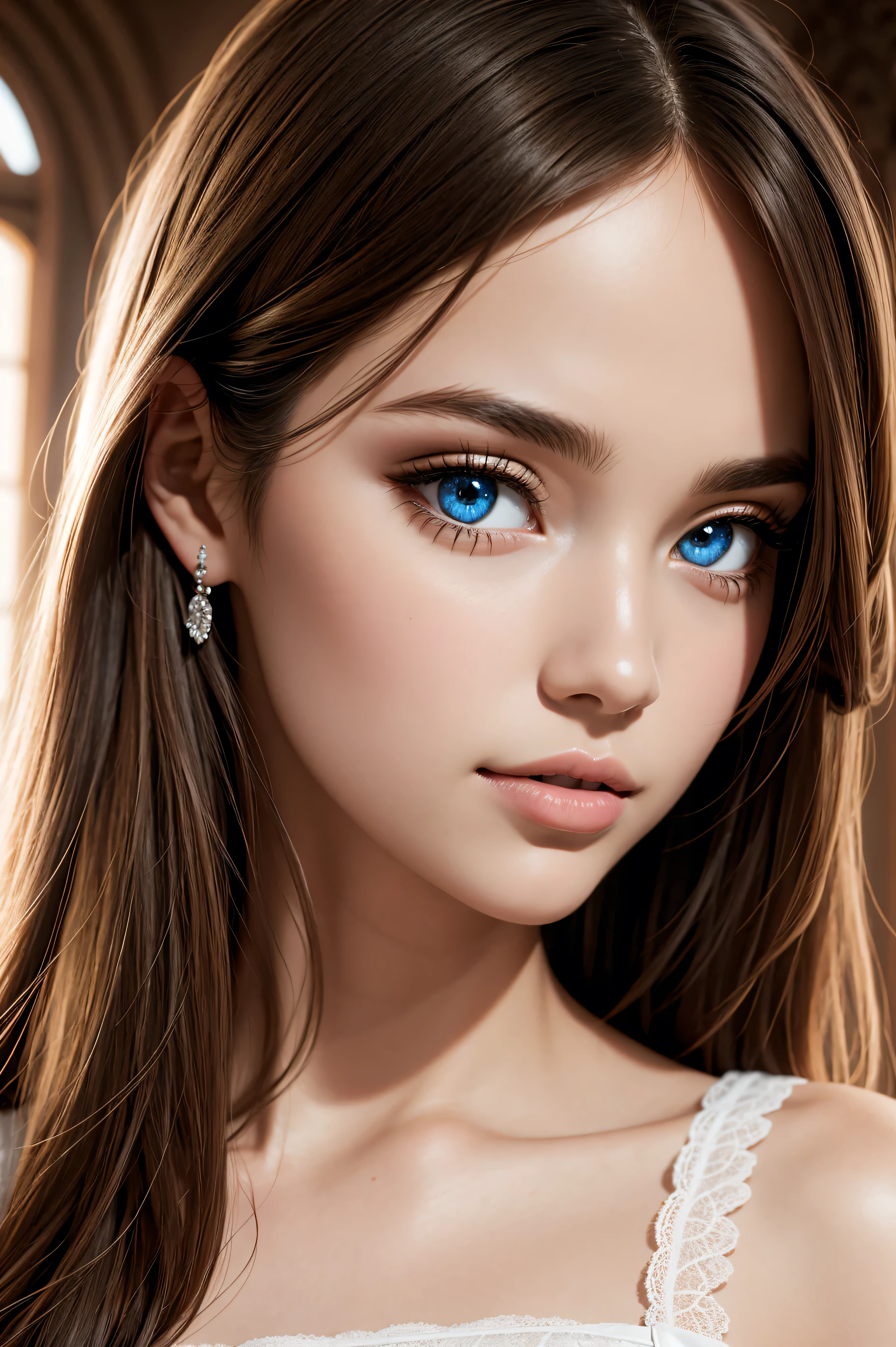 Makenzie Leigh, wearing hello kitty costume transparent. professionally retouched, soft lighting, realistic, smooth face, perfect eyes, sharp focus on eyes, 8 k, high definition, insanely detailed, intricate, elegant. against the background of the Disney castle.
