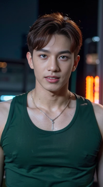 man:1.5,1 man,thief man,(((1man))),((man with stylish short hair)),
(((1male,man:1.5,handsome man,male,male gender:1.5,male focus))),macho man,
((short red hair,detailed hair,highly detailed hair,red hair,dyed interior hair,colored inner hair)),(((lustrous skin:1.5,tanned skin,bright skin: 1.5,skin tanned,shiny skin,very shiny skin,shiny body,illuminated skin))),(((orange_eyes:1.2))),intricate eyes,beautiful detailed eyes,symmetrical eyes,((man chest)),handsome face,((muscular)),(((detailed face))),
alluring look,nsfw,
(((bare chest))),(super thigh latex micro thong), wet body. Full length shot(fls). , thick thighs , wide hips
(dynamic pose:1.0),solo focus,((evil smile,evil look)),(centered,scale to fit dimensions,Rule of thirds),
cyberpunk city by the ocean at night, with bright neon signs and dark stormy clouds and puddles, scenery:1.25,nighttime, starry night, cosmos,Very dark night that makes the neon lights stand out, very bright neon lights,nighttime, starry night, cosmos,
highres, sharp focus, (ultra detailed, extremely detailed), (photorealistic artwork:1.37),(extremely detailed CG unity 8k wallpaper),((synthwave background theme)),(((vibrant colors))),(intricate background),(masterpiece),(best quality), phat chest , super hot boy , sexy , handsome kpop idol looking , masculine. , bodybuilder , (wide hips , wide pelvis)