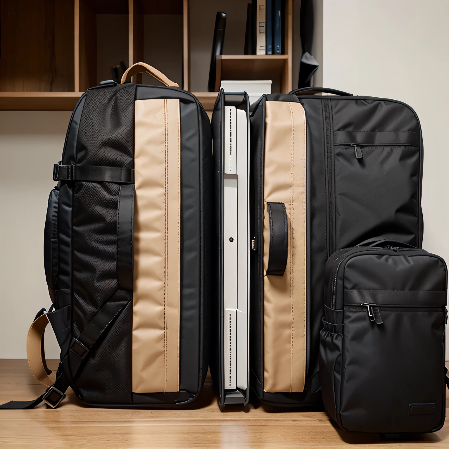 Invent a backpack and briefcase at the same time that can store architectural plans in a practical and simple way. 