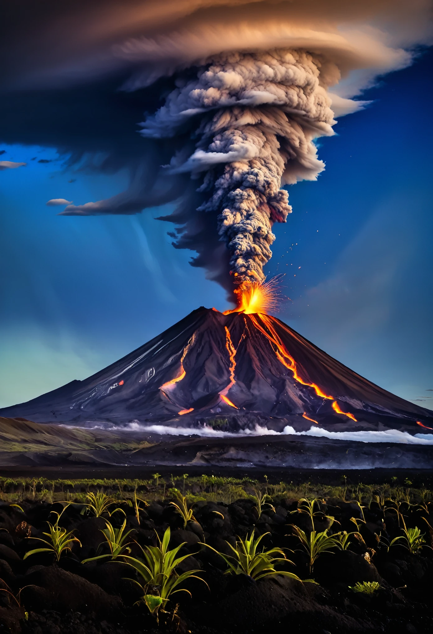 In an intricate display, eruptions unfold like a symphony, with each volcano representing a note in the grand composition of Earth's tumultuous geology.