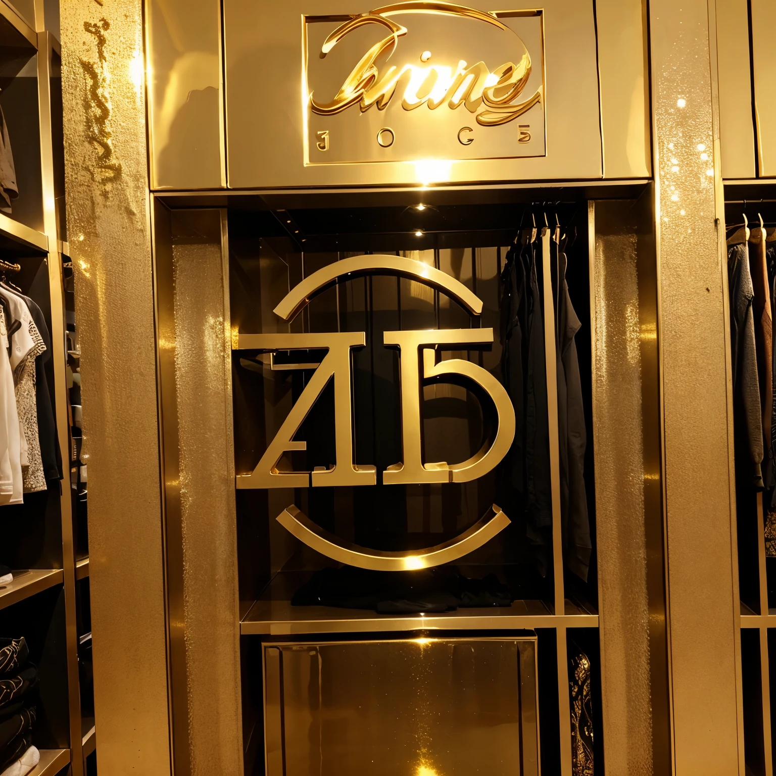 I need a logo for my clothing store. It should say 24k in melting gold.