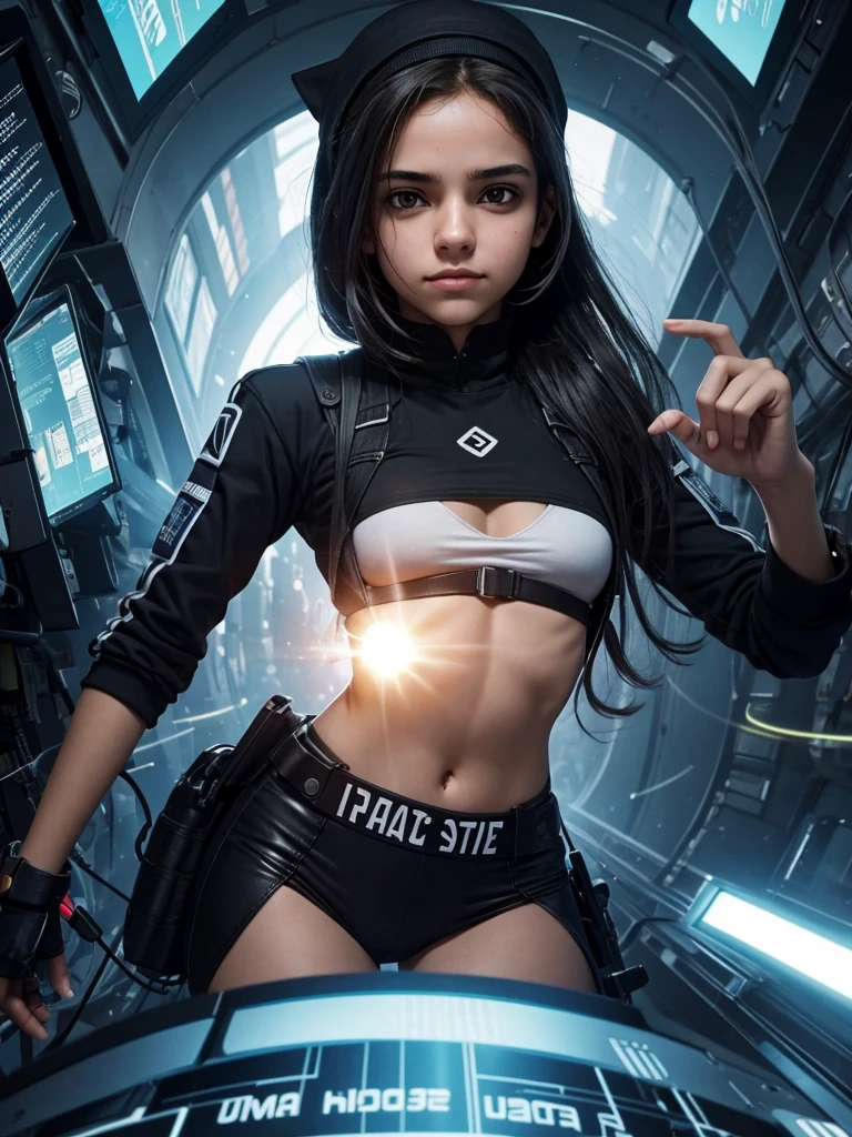 Uma garota de 16 anos, hacker and rebel technology expert who fights against oppressive systems and for freedom of information.
