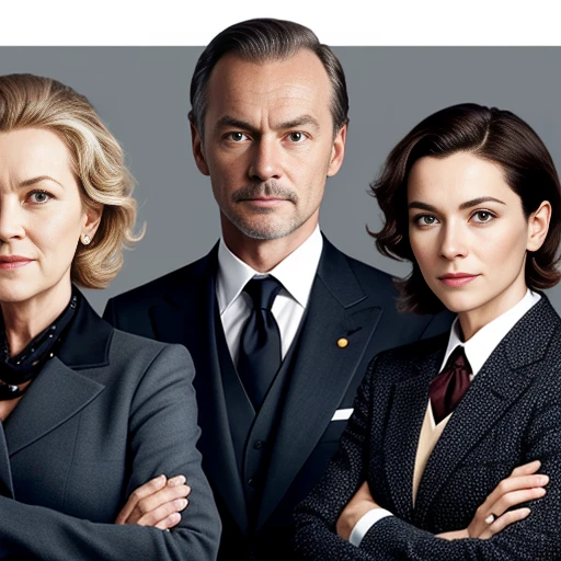 photo of German tycoons focus on the characters' faces