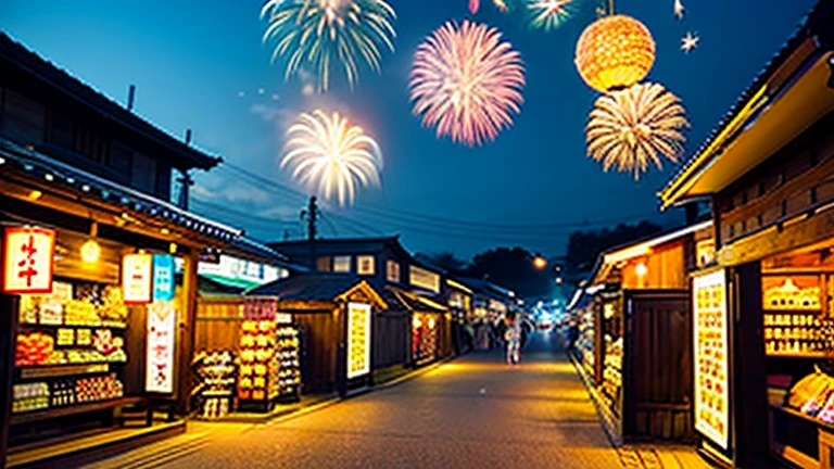 Countryside summer festival、Gion Festival、Opening a store、stall、firework、The kids、Tora-san