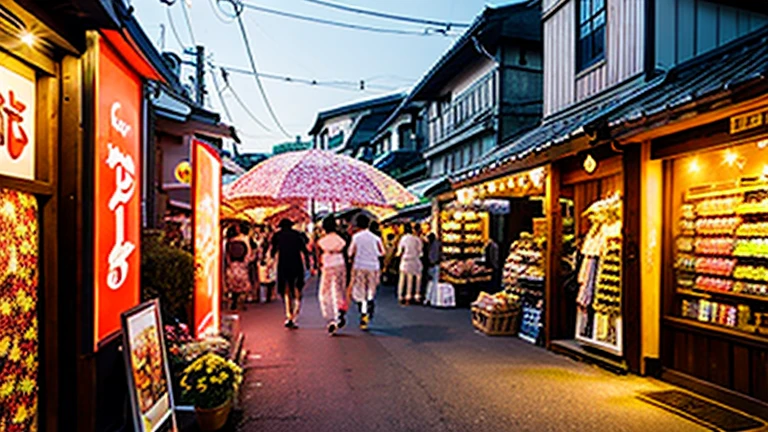 Countryside summer festival、Gion Festival、Opening a store、firework、The kids
