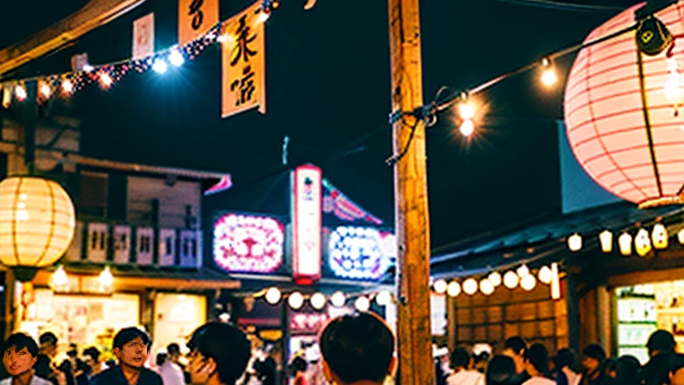 Countryside summer festival、Gion Festival、Opening a store、firework、The kids