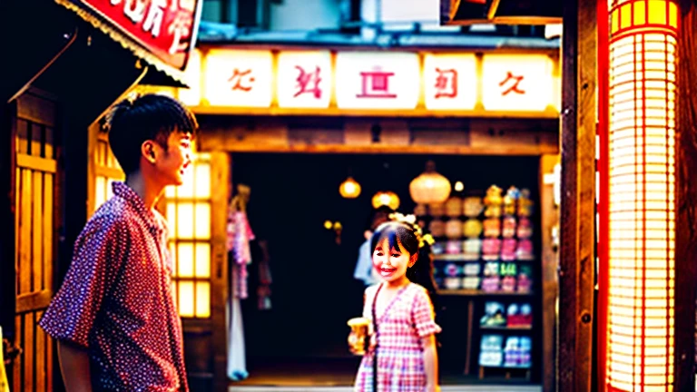 Countryside summer festival、Gion Festival、Opening a store、firework、The kids