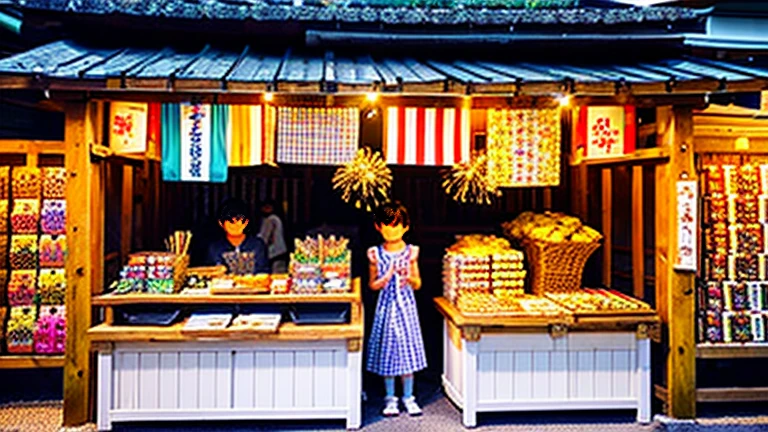 Countryside summer festival、Gion Festival、Opening a store、stall、firework、The kids、Tora-san、Torajiro Kuruma
