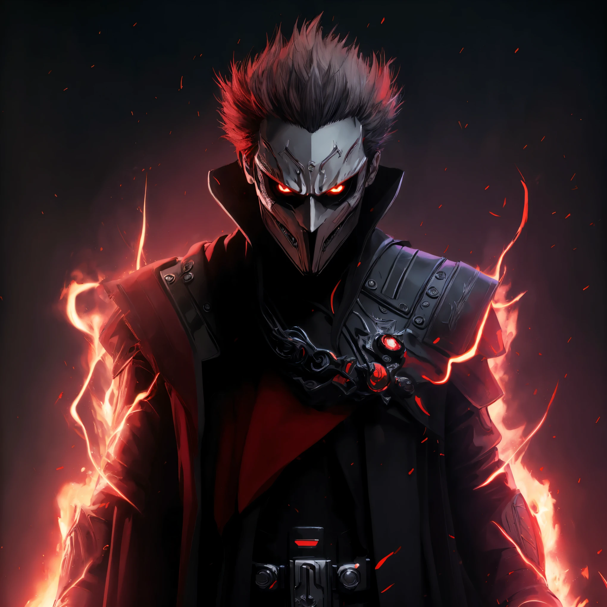 Image of a man in a red cape and black coat, badass anime 8 k, best anime 4k konachan wallpaper, Anime Artstyle Trigger, Joker – Naruto, Portrait of Professor Sinister, omen from valorant, Son of Sparda, 4k anime wallpaper, reaper from overwatch, character splash art, Amazing portrait of Viego, Replace red with green