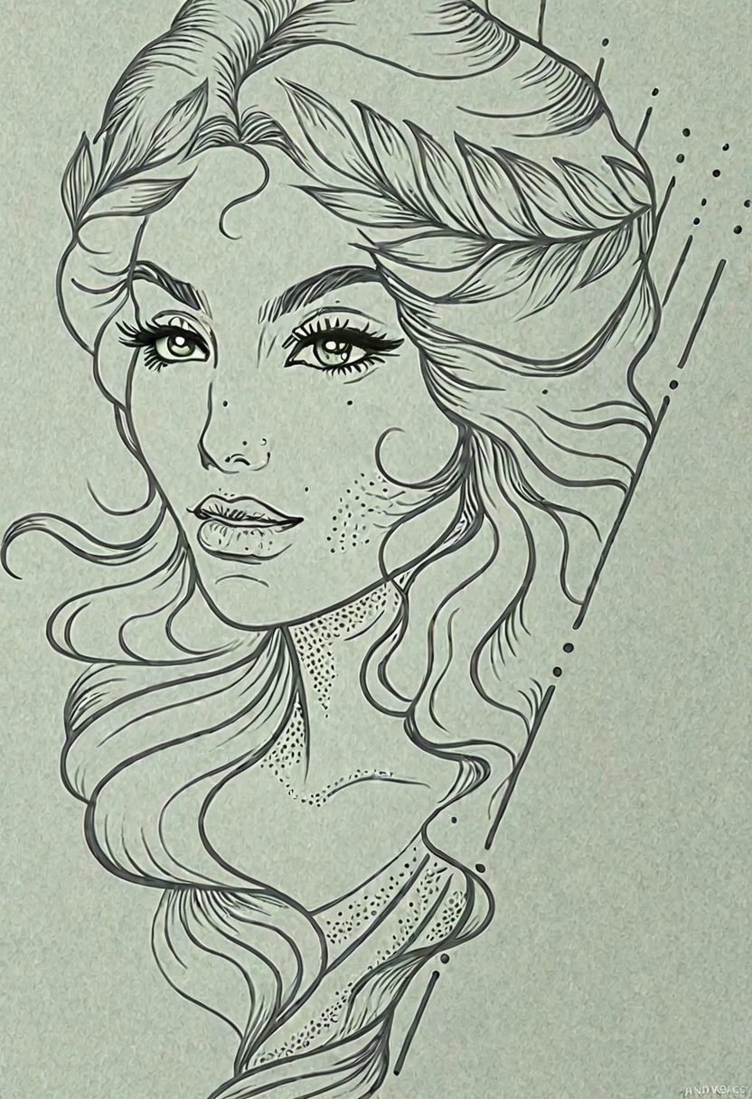 Handdraw face Girl