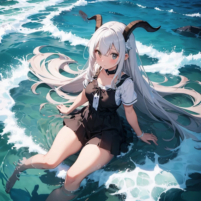 Little loli with white hair and red pupils。White stockings on her legs,without wearing shoes, 。。delicate leg。No bra wearing，，Reveals small ，Expose ，Small and delicate feet。There is a large amount of white fluid at the base of the thigh。open open mouth，Stick out her tongue，Bare belly and shoulders。,The little loli's neck was gently strangled by black tentacles,Little Lori is wearing only panties and bra， on，There is a large amount of white liquid on the lower body。Little Lori raised her hands above her head。，Expose the armpits，Raise your legs，Show me the soles of your feet completely，There is a white liquid on the soles of the feet。The upper and lower legs were completely shown to me。The soles of my feet are completely shown to me。Little loli has white liquid on her tongue。There is a white liquid under the armpits。Little Lori lies on top of a disgusting and ugly tentacle monster。Little Lori's thighs were wrapped around the black tentacles on the tentacle monster。
