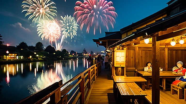 Countryside summer festival、Gion Festival、stall、firework、firework大会、It's tough being a man - Tora the vagabond、Torajiro Kuruma、Kiyoshi Atsumi,