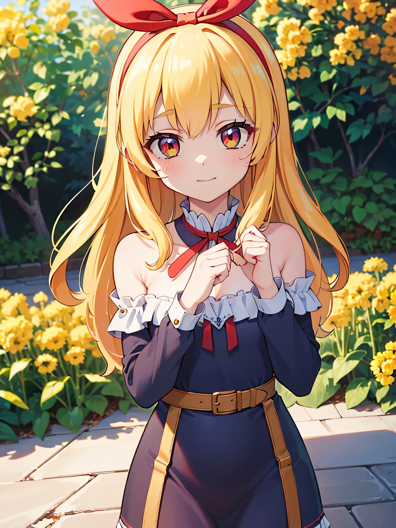 (RED Ribbon on HAIRband:1.2),Blonde HAIR,(masterpiece, best quality, highly detailed, ultra detailed, high resolution, absurdres, 4K, 8K:1.2), (official art, incredibly fine illustration, extremely detailed CG, detailed background, cinematic lighting, dynamic angle, perfect hands, detailed shiny skin, detailed hair, detailed eyes)(extremely awesome detailed pretty face,beauty face)(extremely detailed)(Three-dimensional depiction)
BREAK, ((canola flowers, cherry blossoms)){(large grounds, canola flowers, cherry blossoms in full bloom, beautiful woman wearing a one-piece dress)},8k, high resolution, absurd, employed, delicately composed, detailed, exquisitely detailed, bold composition, cinematic angles, dynamic angles, top quality, masterpiece,