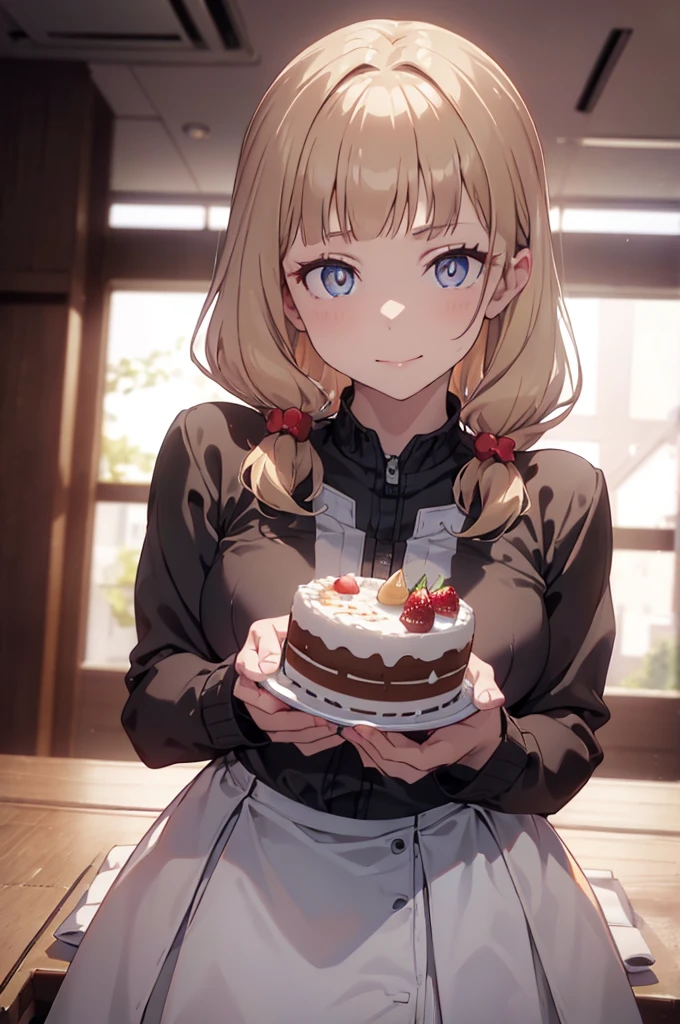 (looking down on the audience:1.3),(from side:0.9), ((Face)), (Close-Up:0.4), ((looking at viewer, holding a cake)),highest quality、(real、photorealistic:1.4),(ultra high resolution, 8K RAW photo, clear focus), best qualtiy, natural lighting, field depth, (Bright pupils, detailed beautiful eyes, high detailed face), Red lip, (tight focus:1.2, from below),  posing,  weak smiling, Looking at Viewer,
