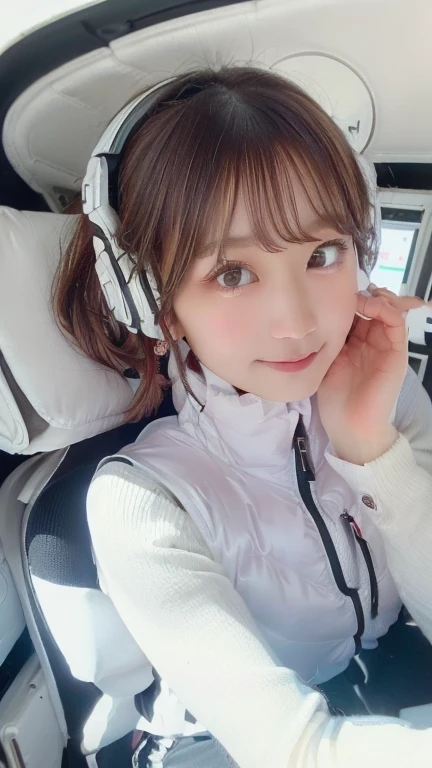 (masterpiece:1.5)、(Realistic:1.5)、(highest quality:1.4、8k、RAW Photos)、
Ultra-high resolution、Professional Lighting、Perfect dynamic composition、Photographed indoors、
Film Grain、chromatic aberration、(Bokeh:1.1)、
Frank、Sophisticated、charm、Ultra-realistic、Attention to detail、Golden Ratio、
(1 girl)、Slender girl、Delicate and charming girl、Cute Woman:1.4、
Serious expression、Looking at the audience、Sculptural installation、Sit on the sofa and relax、
Light brown hair、Shiny Hair、Hairstyle: Ponytail、
real skin、
Shut your mouth.、Beautiful Eyes、double eyelid、Thin arms、、
、Show off your thighs,(astrovest):5,(shiny white log downvest):3,BREAK ((Detailed face, Professional photography)), ((NSFW, zettai ryouiki, 1 girl)), Ultra-high resolution, (Realistic: 1.4), RAW Photos, highest quality, (PhotoRealistic Stick), concentrated, Soft Light, ((30 years old)), ((Japanese)), (( (Young Face))), (surface), (Depth of written boundary), masterpiece, (Realistic),(inside ISS):3, woman, ,astrovest:2,headphone:2,smartwatch,,bangs, ((1 girl)),(black sleeves):2,(black tights):2,inside spacestation,inside spacecraft,,zero gravity,smile,open leg,blush:1.5,hidden hands,neotech