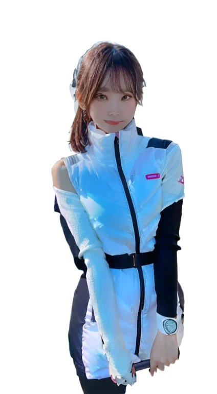 (8k, RAW photo, best quality, masterpiece:1.2), (realistic, photo-realistic:1.37),(Kpop idol), (aegyo sal:1),cute,professional lighting, photon mapping, radiosity, physically-based rendering, cosplay, lucy \(cyberpunk\),bob cut,mechanical parts,grey eyes, black tight suit,cyberpunk city, black pants,night,neon lights,sexy,smoke, looking at viewer,, 8k high resolution, 8k, CG wallpaper, realistic, clear background, medium breasts, full body